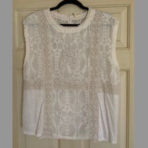 Anthropologie Tiny Lace Top NWT Size L